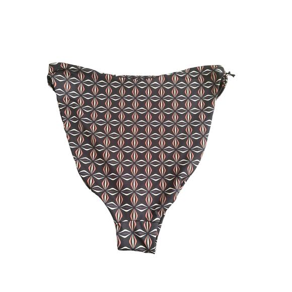 Free People Beth Richards Boheme Geometric Print High Waist Bikini Bottom Large - Picture 6 of 7